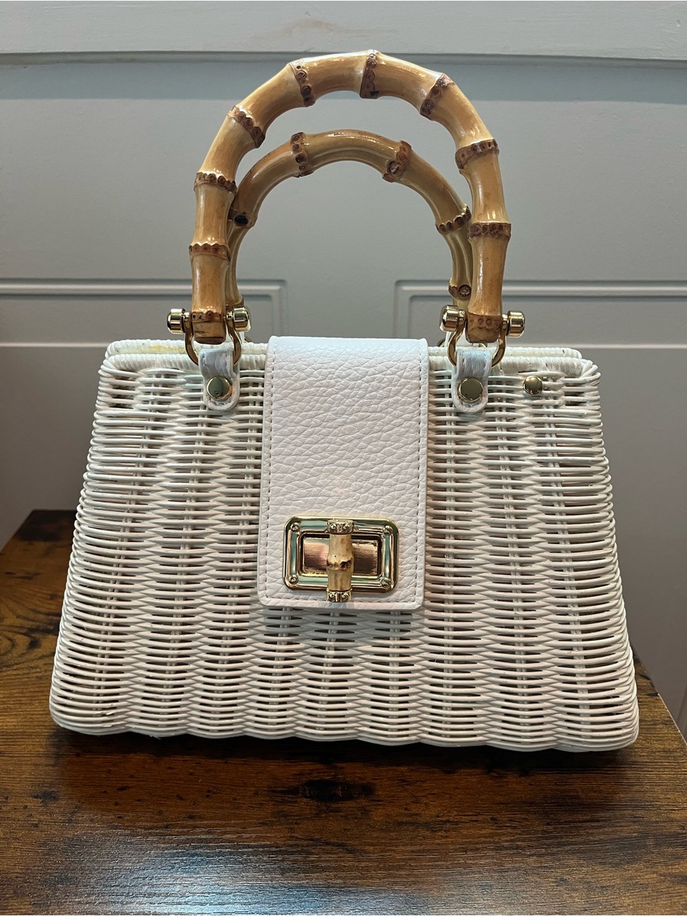 Lilly Pulitzer Leena Top Handle Wicker Bag - Brand New!